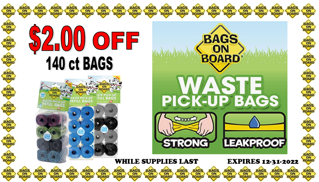 bags on board waste pick up bags dog sale coupon