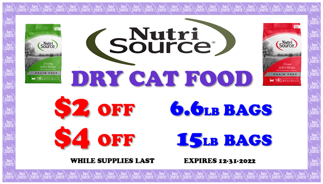 nutrisource dry cat food sale coupon