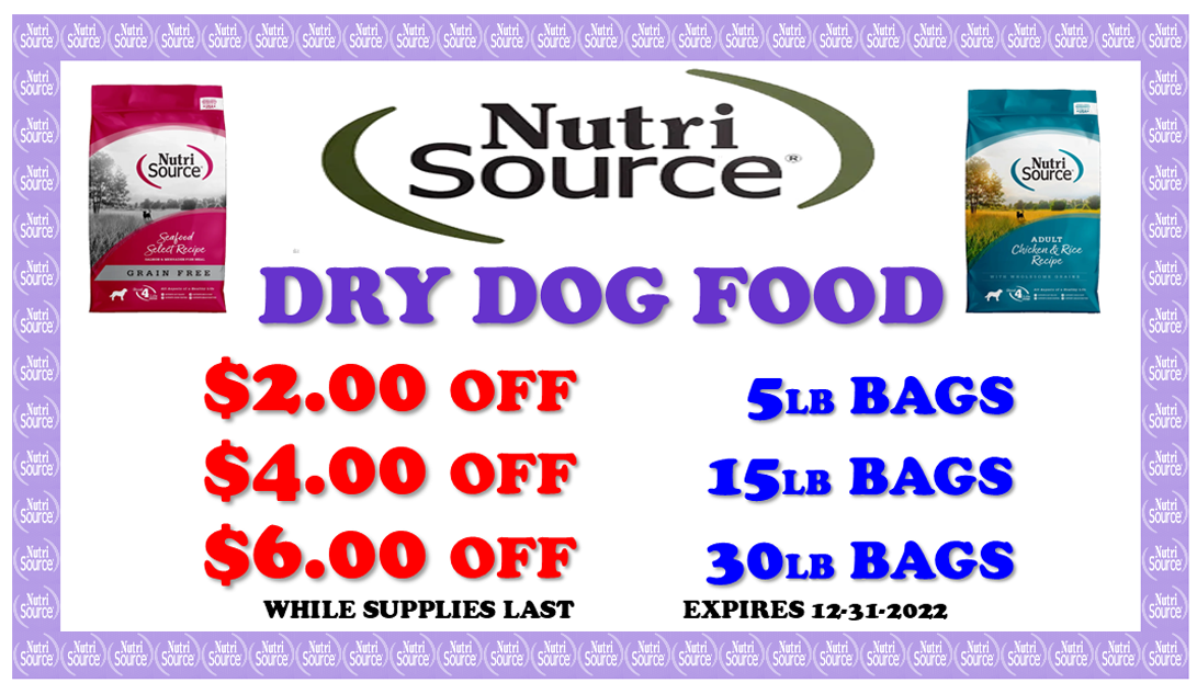 nutrisource dry dog food sale coupon