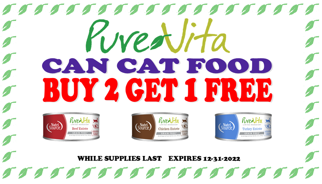 pure vita can cat food sale coupon