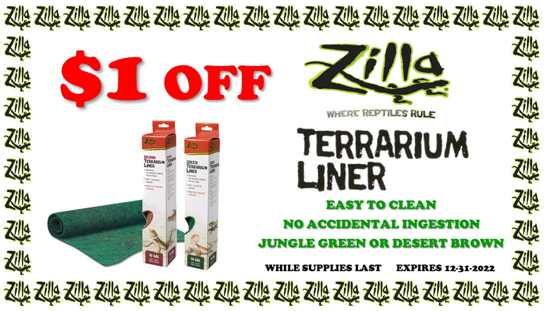 zilla terrarium liner reptile sale coupon