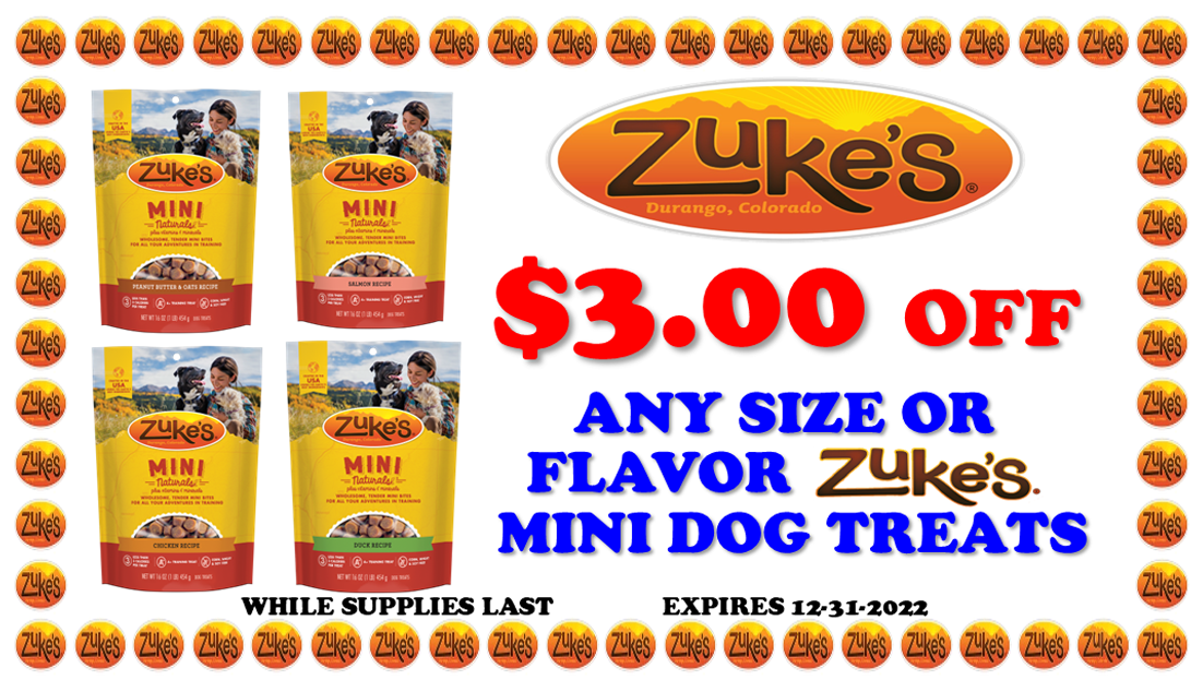 zukes mini treats dog sale coupon